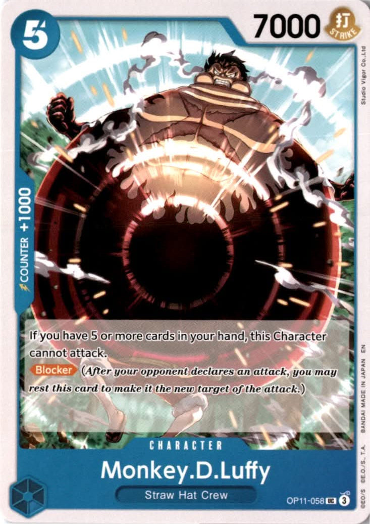 Monkey.D.Luffy #OP11-058 - A Fist of Divine Speed - One Piece Card Game - Uncommon - Near Mint