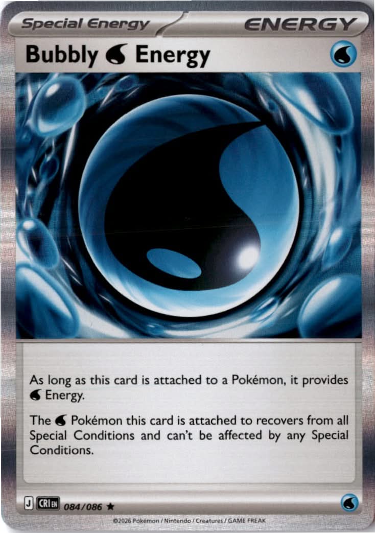 Bubbly Water Energy #084/86 - Chaos Rising - Pokemon - Rare - Near Mint