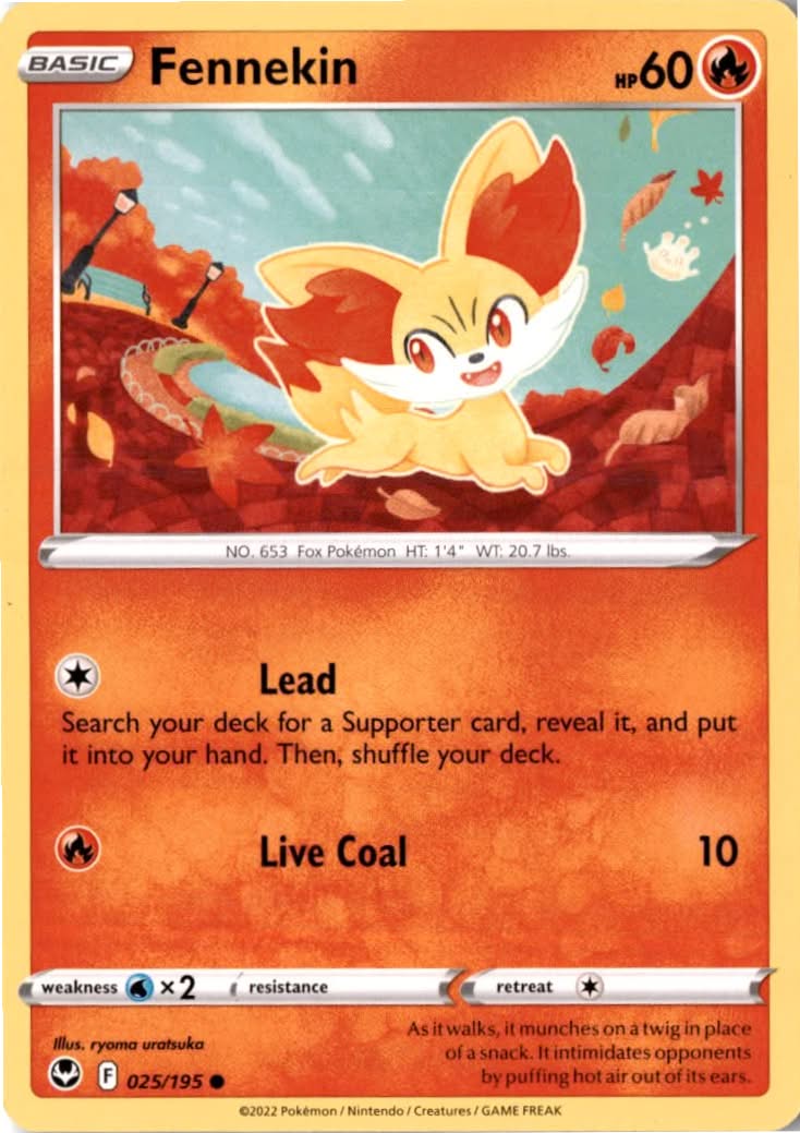Fennekin #025/195 - Silver Tempest - Pokemon - Common - Near Mint