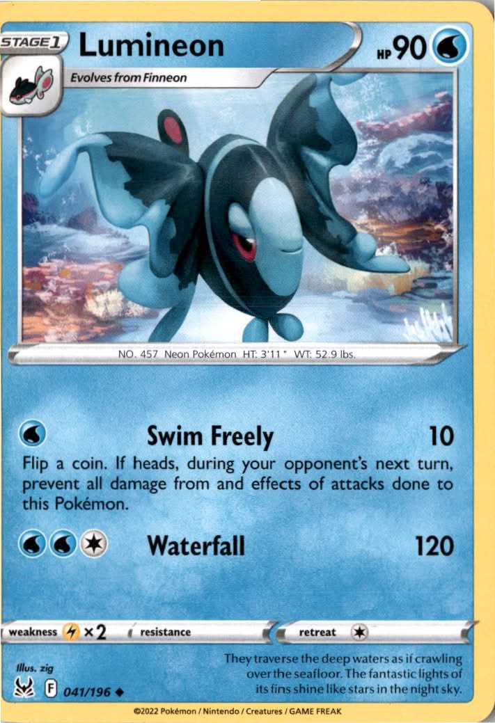 Lumineon #041/196 - Lost Origin - Pokemon - Uncommon - Near Mint