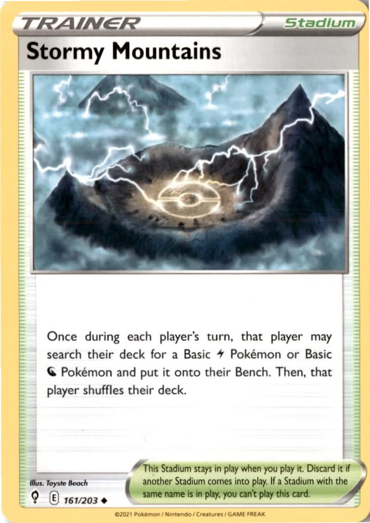 Stormy Mountains #161/203 - Evolving Skies - Pokemon - Uncommon - Near Mint