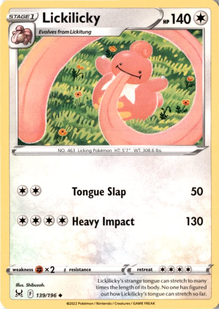 Lickilicky #139/196 - Lost Origin - Pokemon - Uncommon - Near Mint