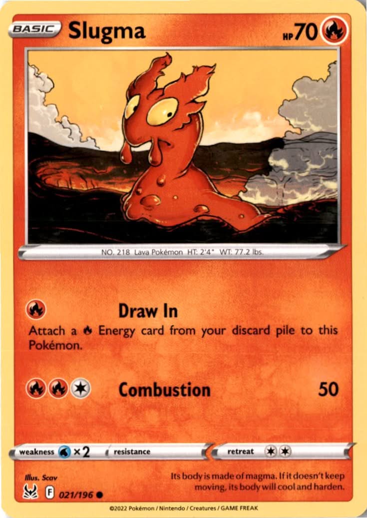 Slugma #021/196 - Lost Origin - Pokemon - Common - Near Mint