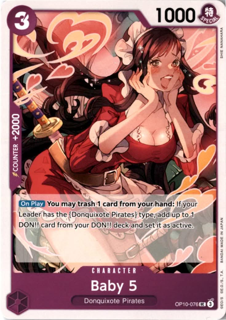 Baby 5 #OP10-076 - Royal Blood - One Piece Card Game - Uncommon - Near Mint