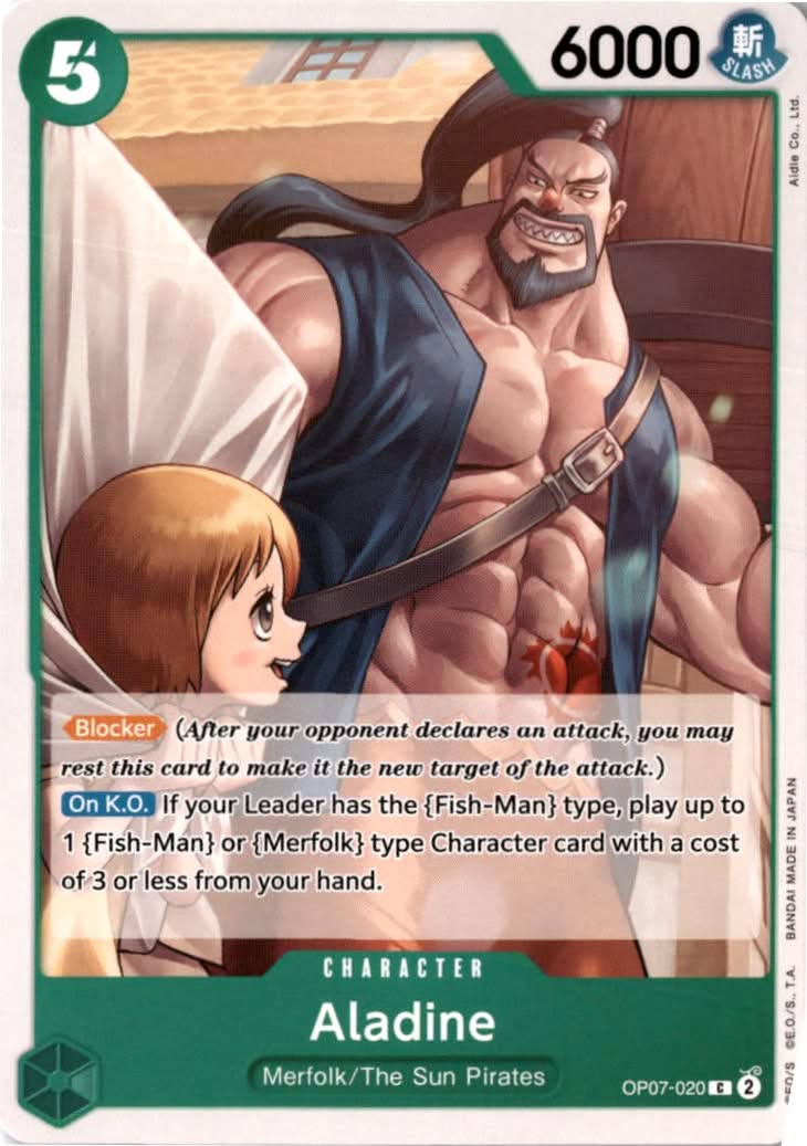 Aladine #OP07-020 - 500 Years in the Future - One Piece Card Game - Common - Near Mint