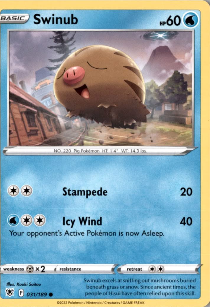 Swinub #031/189 - Astral Radiance - Pokemon - Common - Near Mint