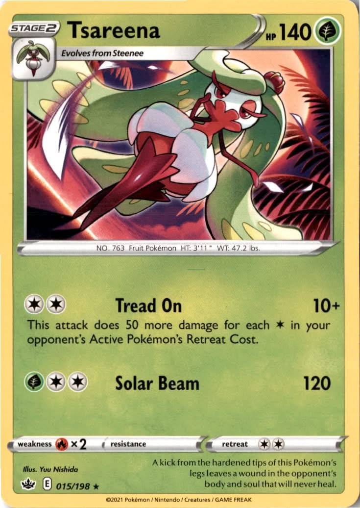 Tsareena #15/198 - Chilling Reign - Pokemon - Rare - Near Mint