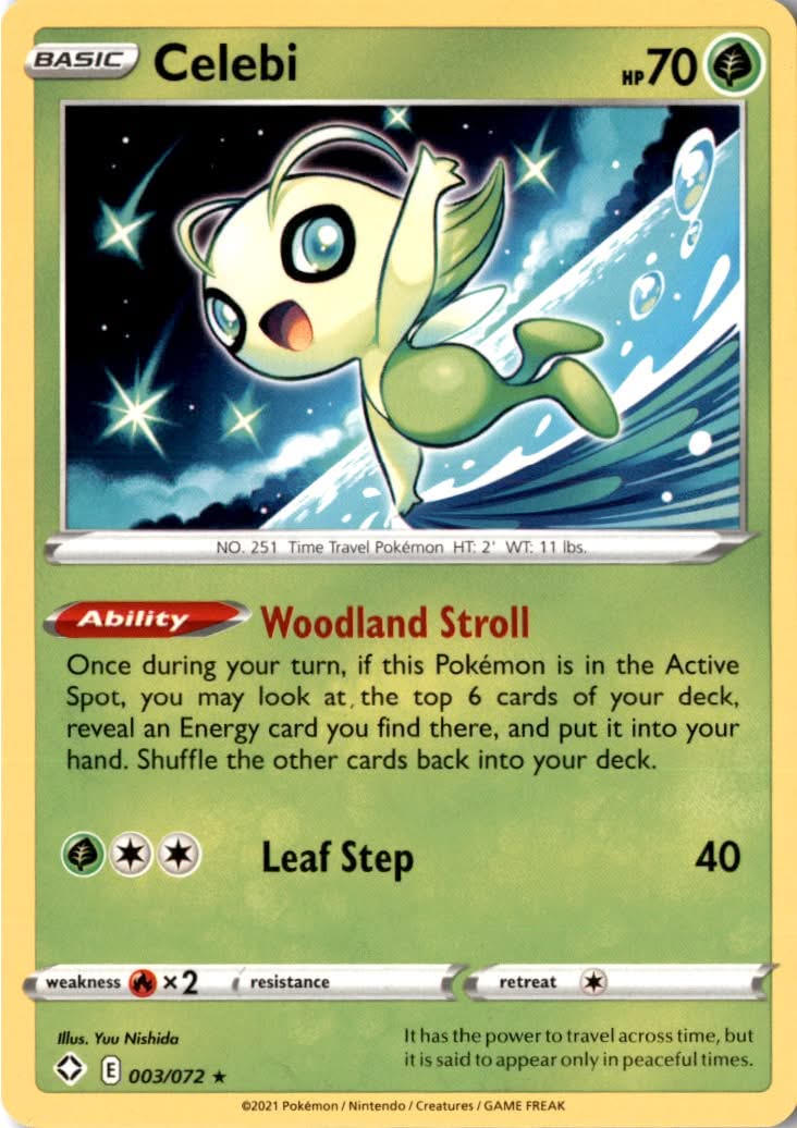 Celebi #3/72 - Shining Fates - Pokemon - Rare - Near Mint