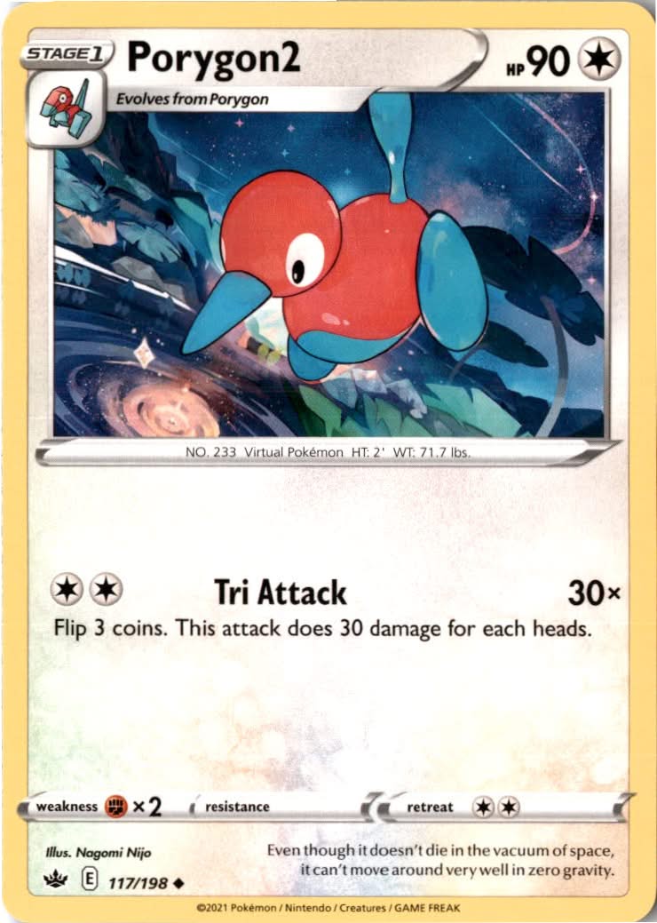 Porygon2 #117/198 - Chilling Reign - Pokemon - Uncommon - Near Mint