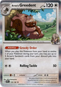 Arven's Greedent #159/182 - Destined Rivals - Pokemon - Rare - Near Mint