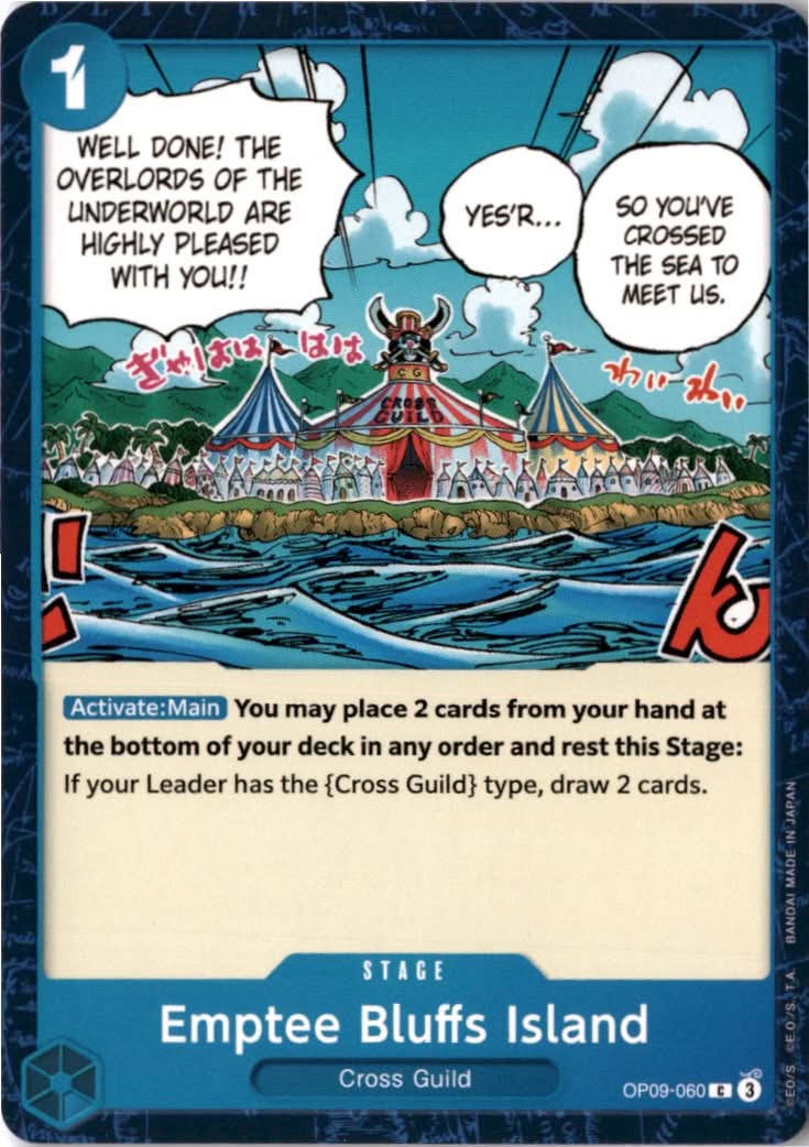 Emptee Bluffs Island #OP09-060 - Emperors in the New World - One Piece Card Game - Common - Near Mint