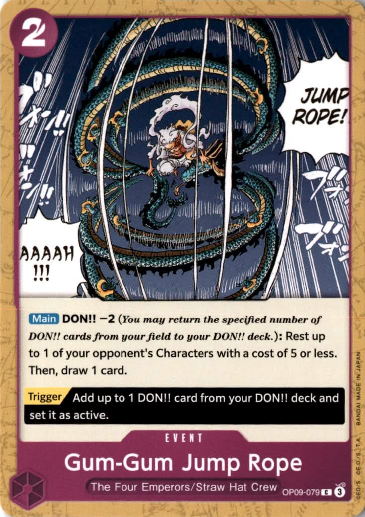 Gum-Gum Jump Rope #OP09-079 - Emperors in the New World - One Piece Card Game - Common - Near Mint