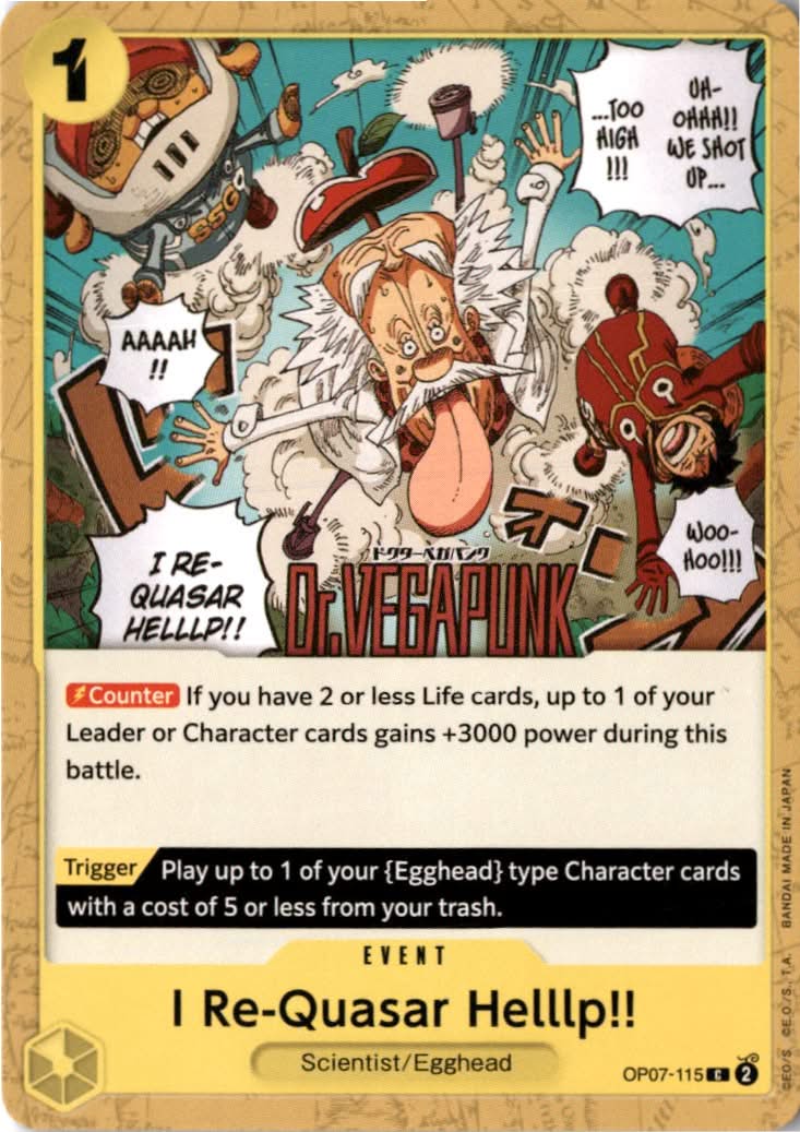 I Re-Quasar Helllp!! #OP07-115 - 500 Years in the Future - One Piece Card Game - Common - Near Mint