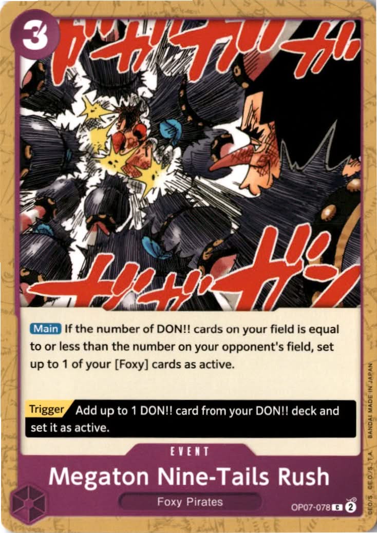 Megaton Nine-Tails Rush #OP07-078 - 500 Years in the Future - One Piece Card Game - Common - Near Mint