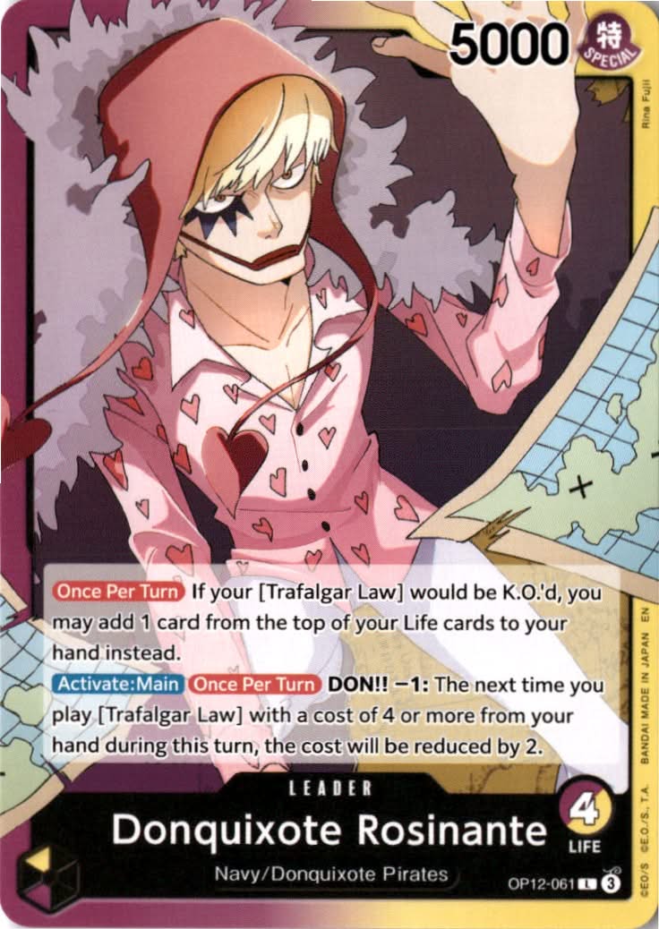 Donquixote Rosinante #OP12-061 - Legacy of the Master - One Piece Card Game - Leader - Near Mint