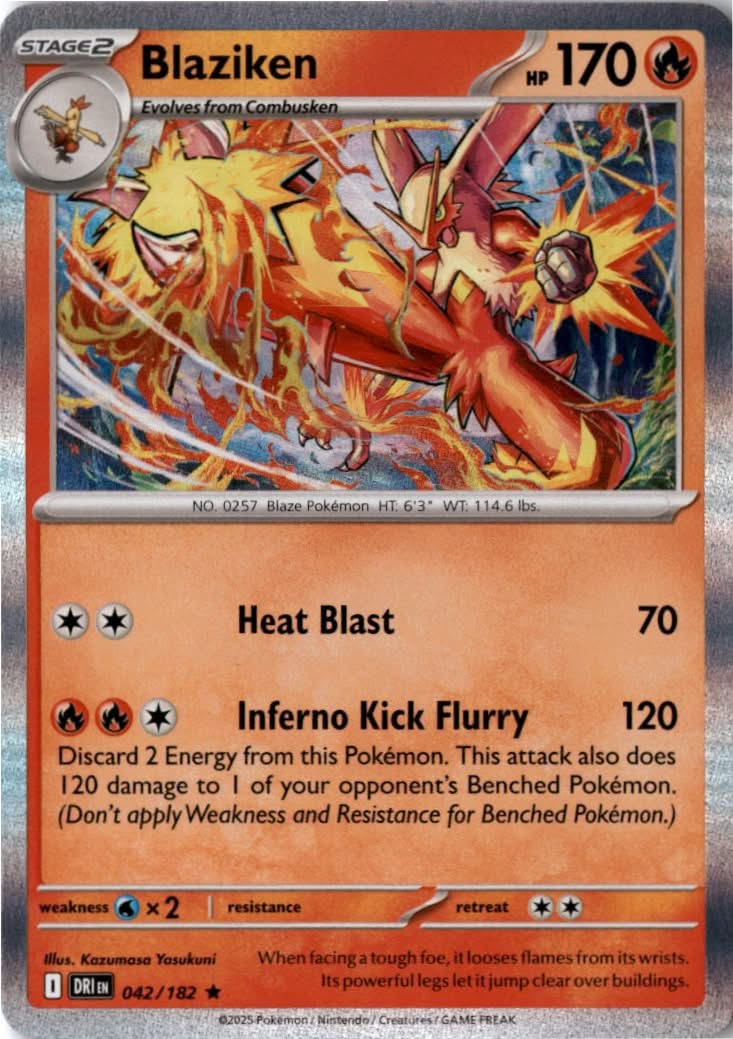 Blaziken #042/182 - Destined Rivals - Pokemon - Rare - Near Mint