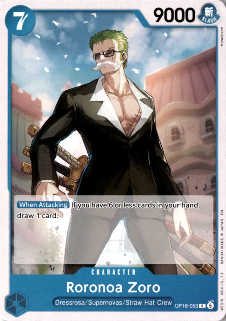 Roronoa Zoro #OP16-053 - The Time of Battle - One Piece Card Game - Common - Near Mint