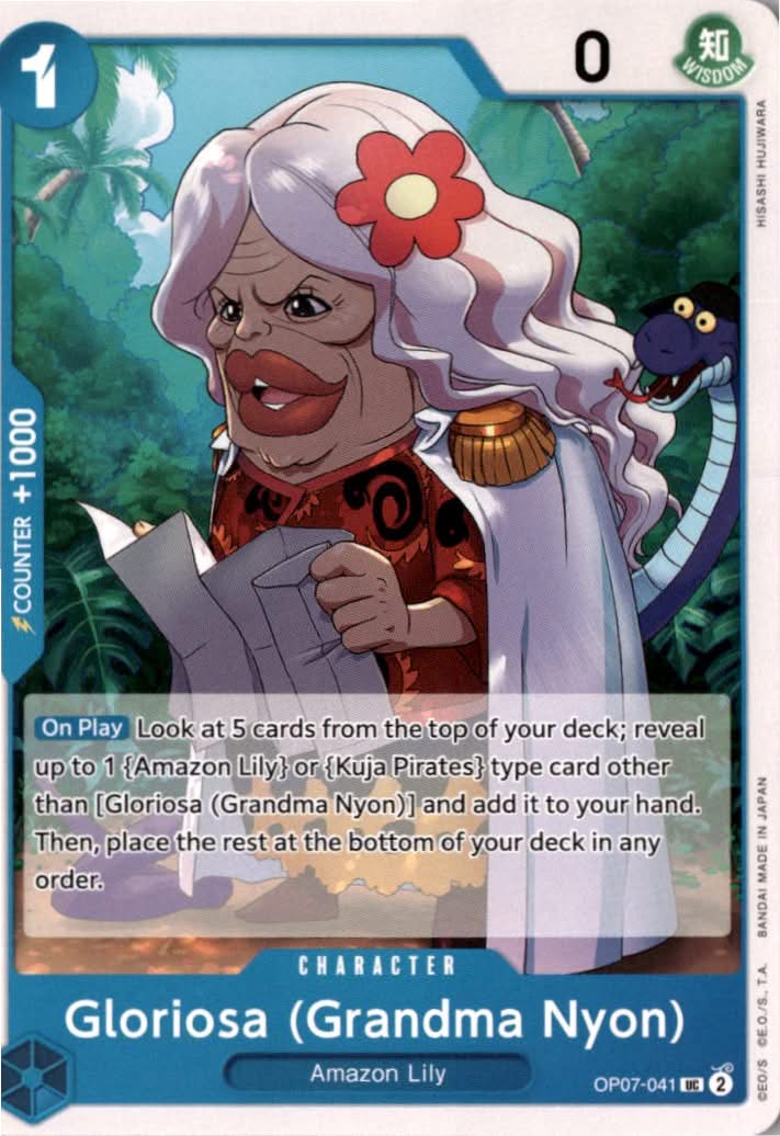 Gloriosa (Grandma Nyon) #OP07-041 - 500 Years in the Future - One Piece Card Game - Uncommon - Near Mint