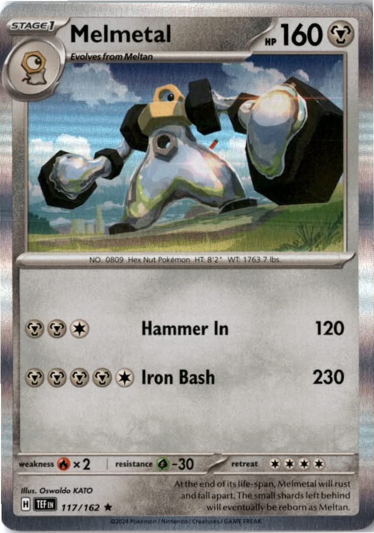 Melmetal #117/162 - Temporal Forces - Pokemon - Rare - Near Mint