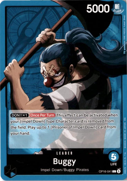 Buggy #OP16-041 - The Time of Battle - One Piece Card Game - Leader - Near Mint