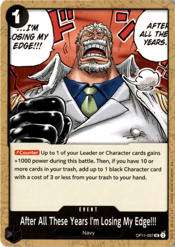 After All These Years I'm Losing My Edge!!! #OP11-097 - A Fist of Divine Speed - One Piece Card Game - Uncommon - Near Mint