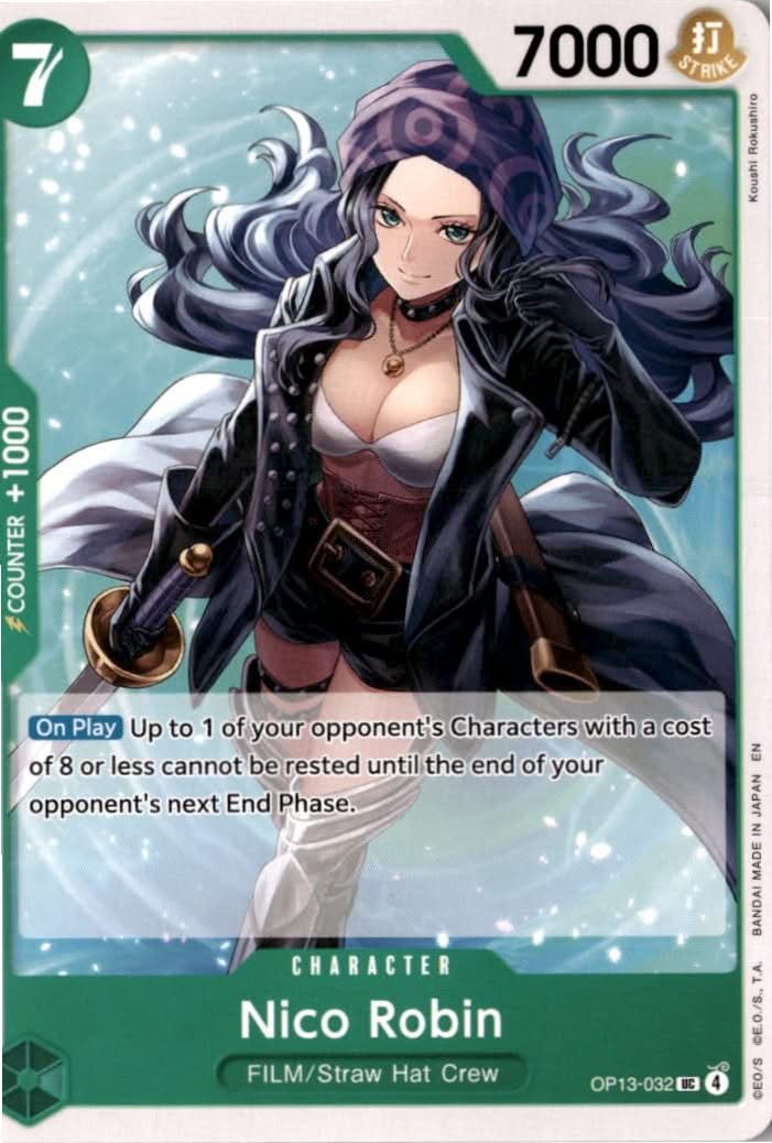 Nico Robin #OP13-032 - Carrying On His Will - One Piece Card Game - Uncommon - Near Mint