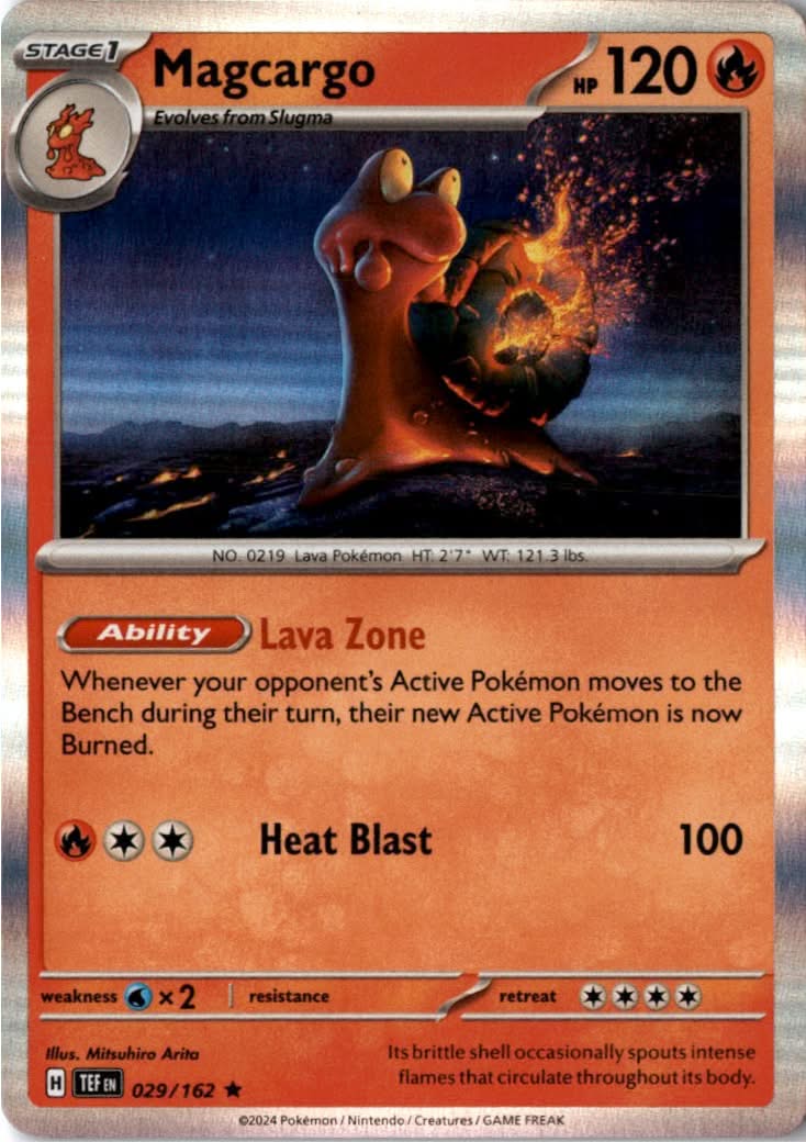 Magcargo #029/162 - Temporal Forces - Pokemon - Rare - Near Mint