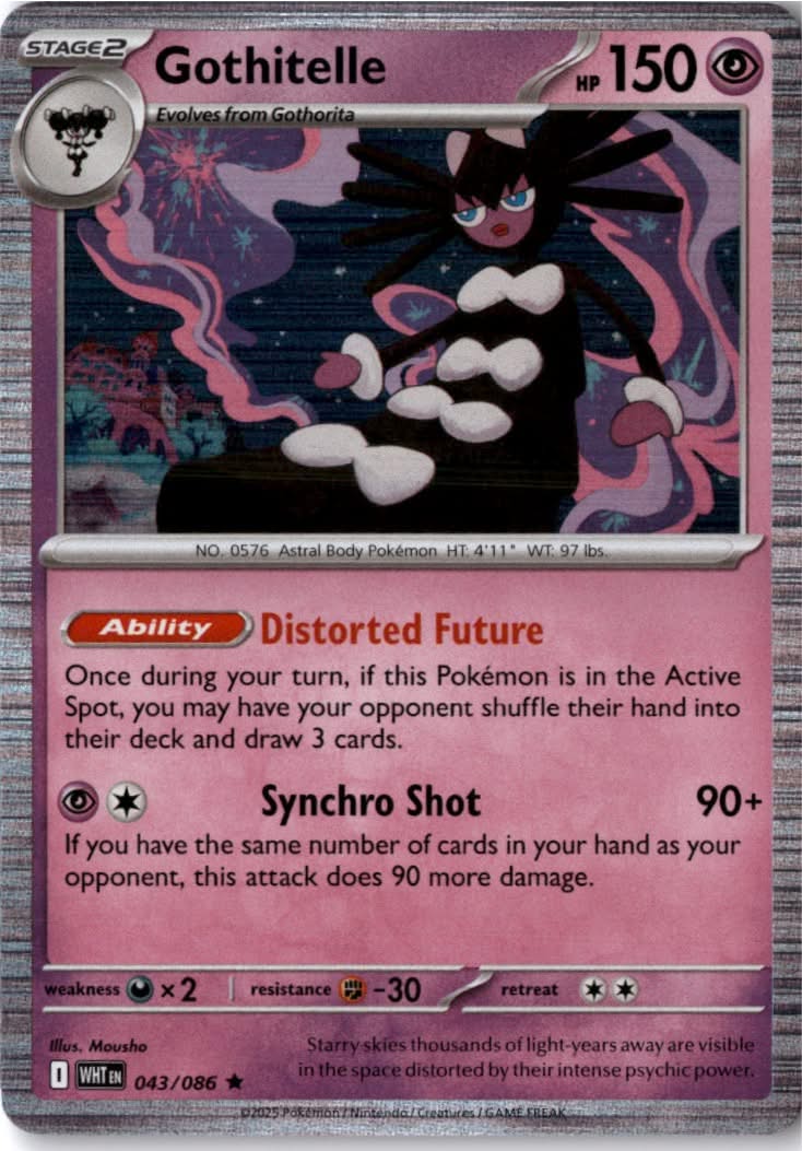 Gothitelle #043/86 - White Flare - Pokemon - Rare - Near Mint