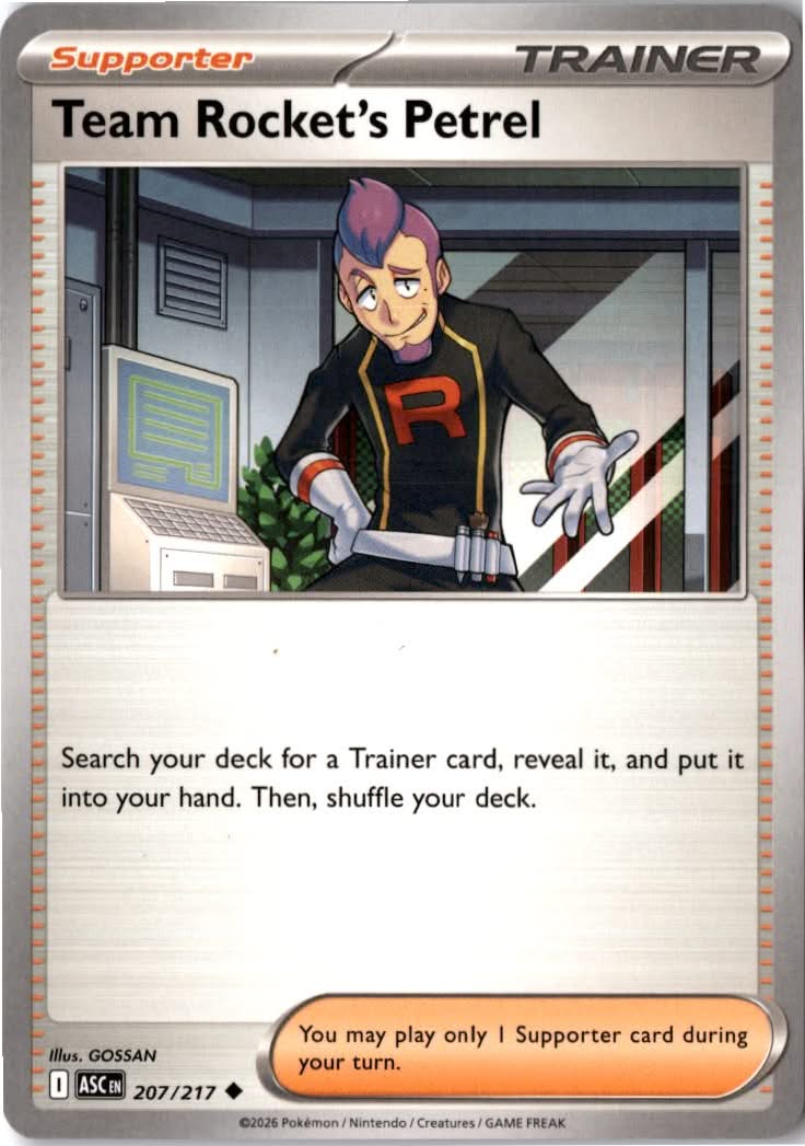Team Rocket's Petrel #207/217 - Ascended Heroes - Pokemon - Uncommon - Near Mint