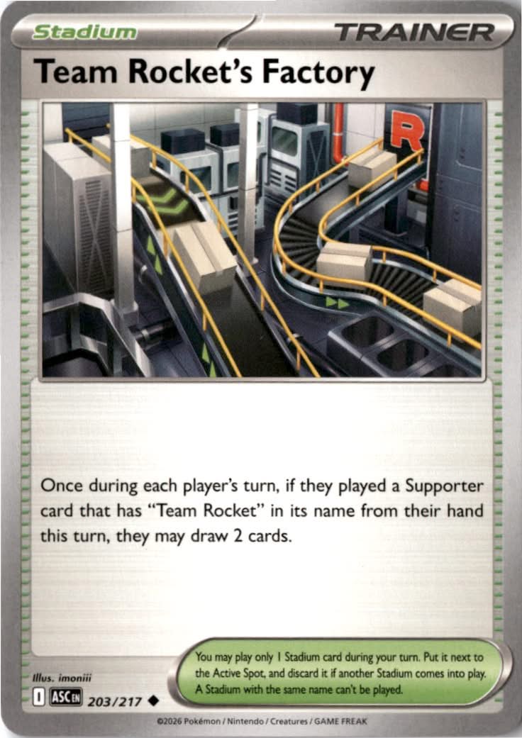 Team Rocket's Factory #203/217 - Ascended Heroes - Pokemon - Uncommon - Near Mint