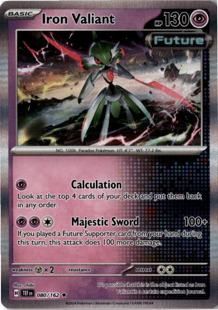 Iron Valiant #080/162 - Temporal Forces - Pokemon - Rare - Near Mint