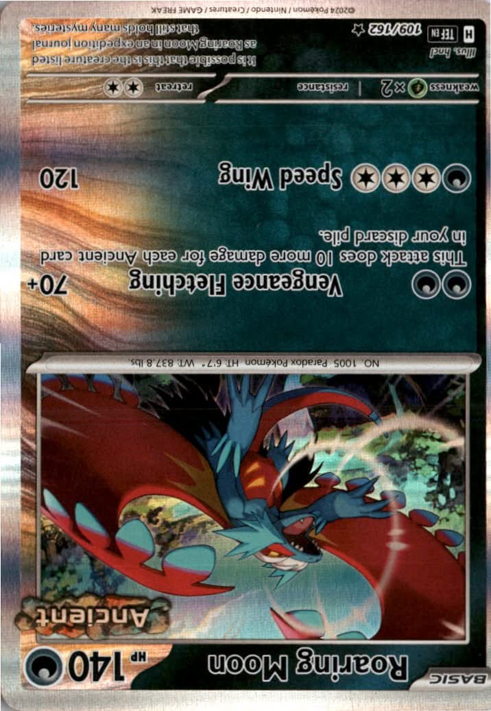 Roaring Moon #109/162 - Temporal Forces - Pokemon - Rare - Near Mint
