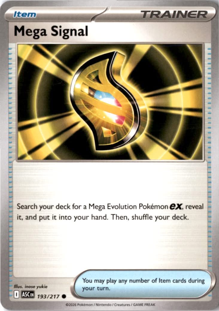 Mega Signal #193/217 - Ascended Heroes - Pokemon - Common - Near Mint