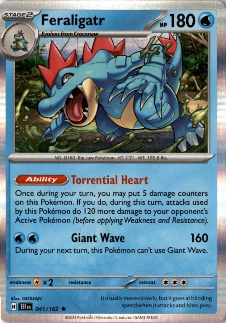 Feraligatr #041/162 - Temporal Forces - Pokemon - Rare - Near Mint