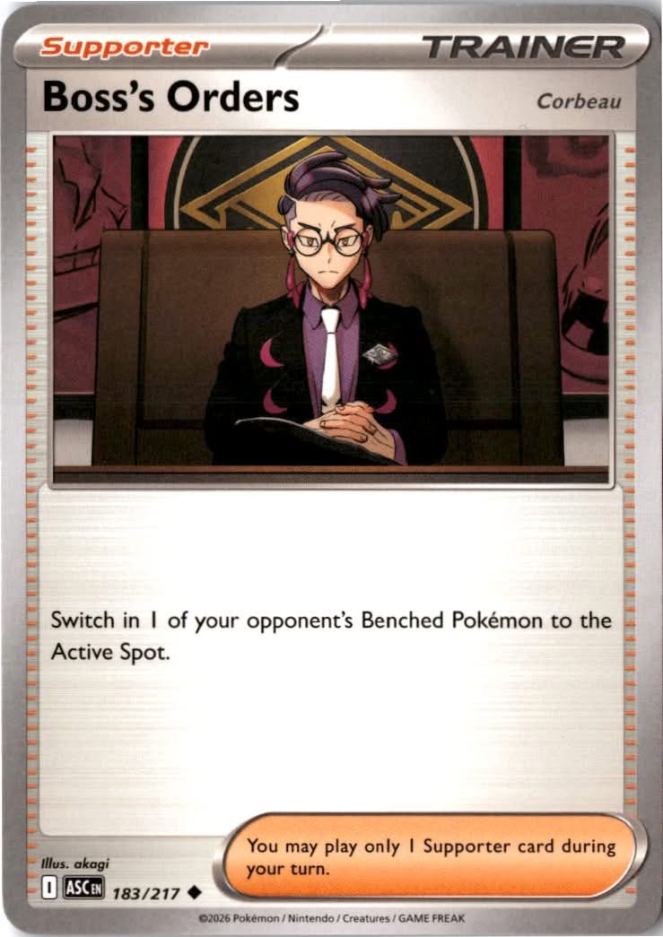 Boss's Orders #183/217 - Ascended Heroes - Pokemon - Uncommon - Near Mint