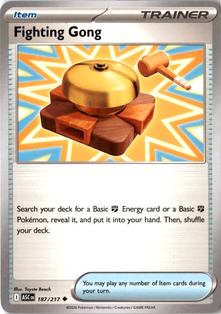 Fighting Gong #187/217 - Ascended Heroes - Pokemon - Uncommon - Near Mint