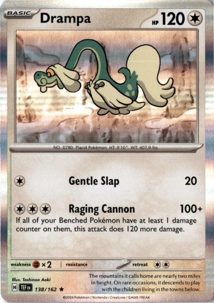 Drampa #138/162 - Temporal Forces - Pokemon - Rare - Near Mint