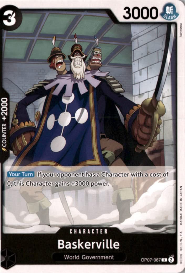 Baskerville #OP07-087 - 500 Years in the Future - One Piece Card Game - Common - Near Mint