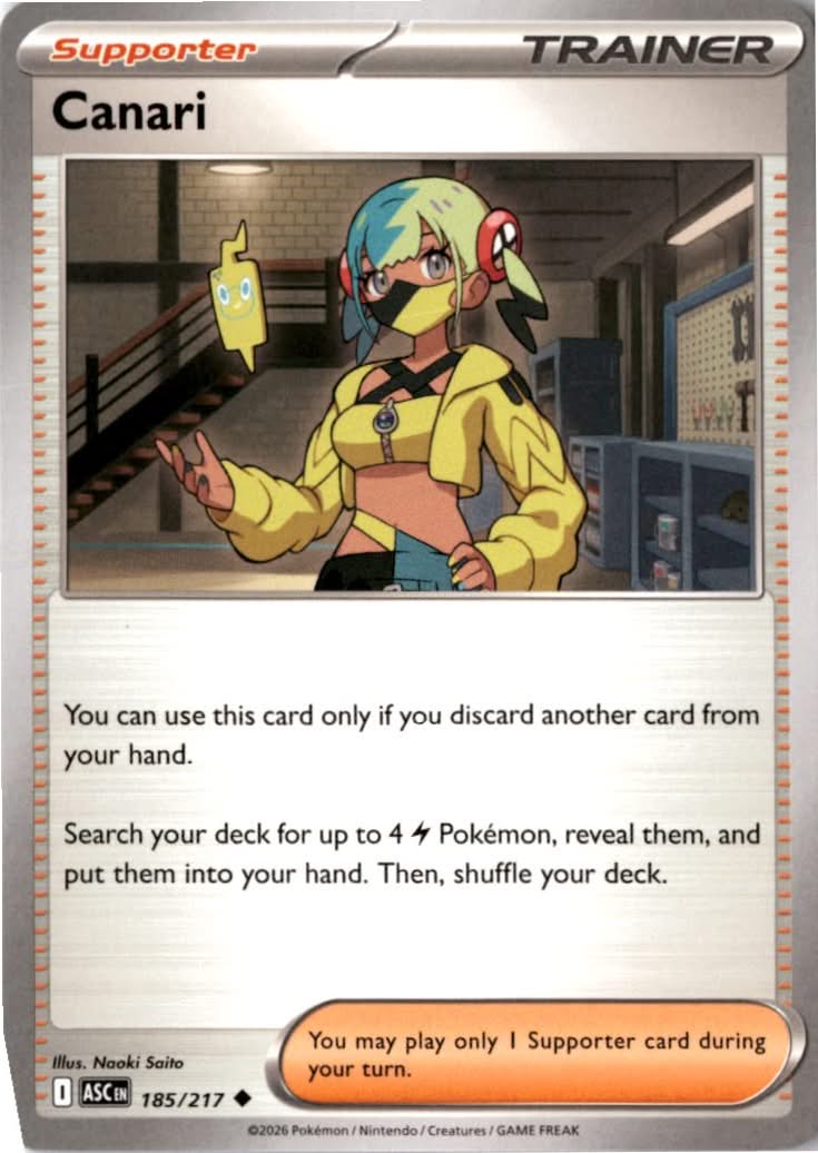 Canari #185/217 - Ascended Heroes - Pokemon - Uncommon - Near Mint