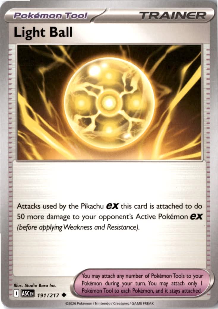 Light Ball #191/217 - Ascended Heroes - Pokemon - Uncommon - Near Mint