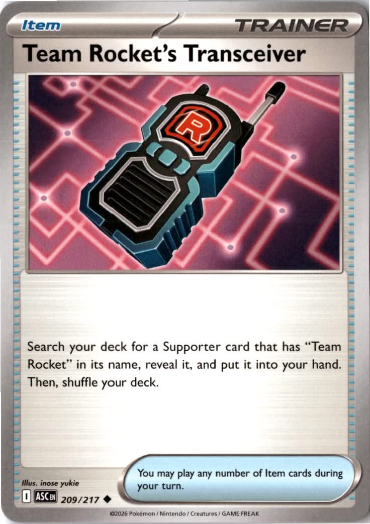 Team Rocket's Transceiver #209/217 - Ascended Heroes - Pokemon - Uncommon - Near Mint