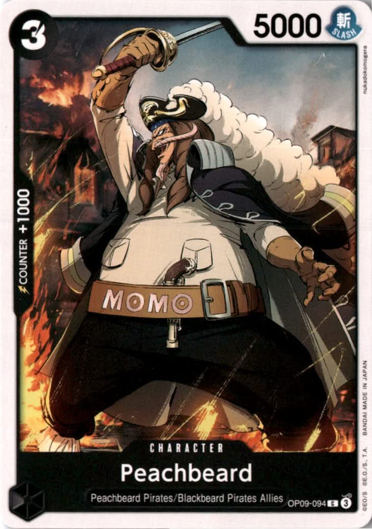 Peachbeard #OP09-094 - Emperors in the New World - One Piece Card Game - Common - Near Mint