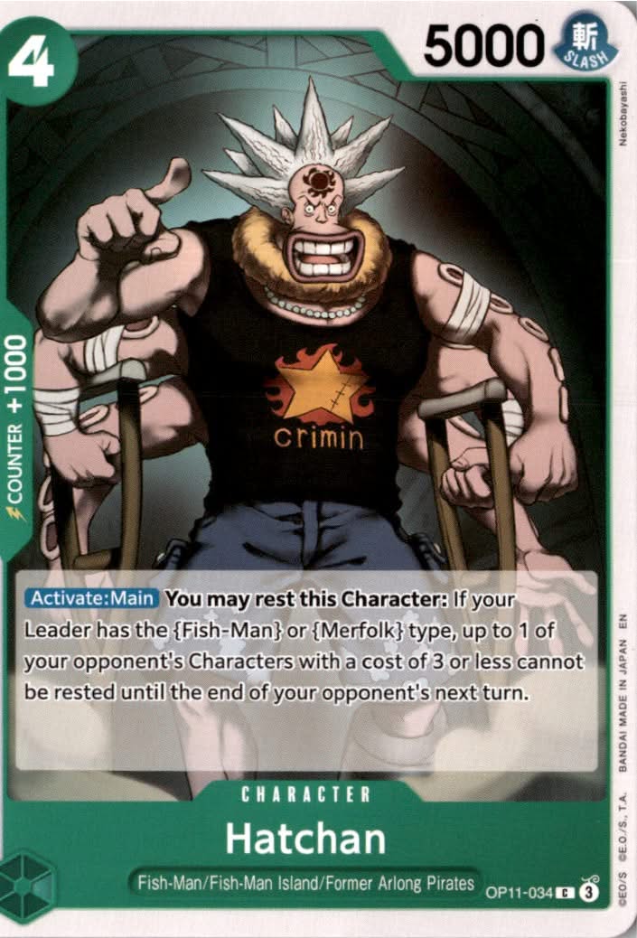 Hatchan #OP11-034 - A Fist of Divine Speed - One Piece Card Game - Common - Near Mint