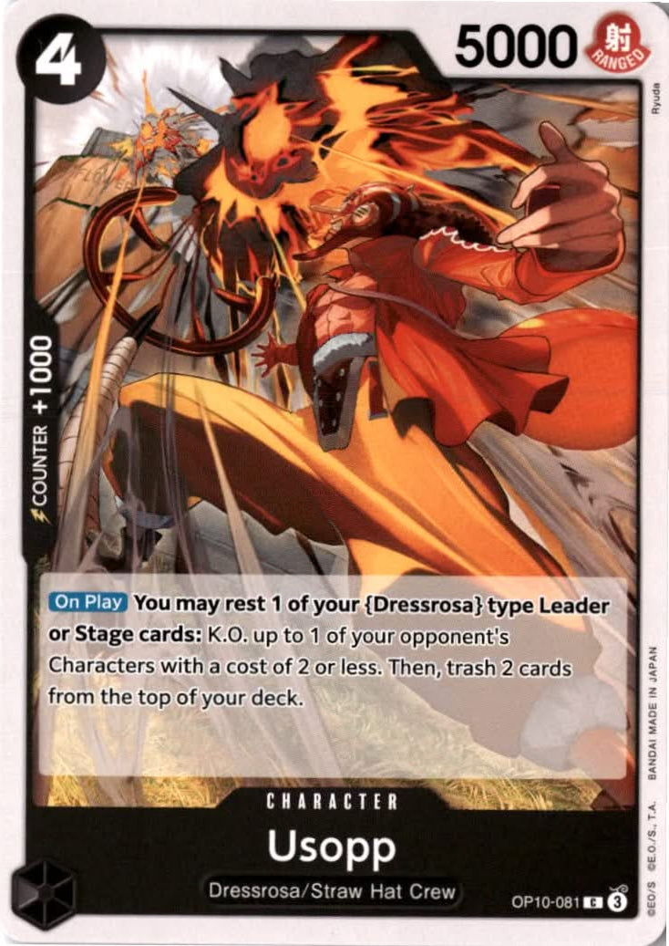 Usopp #OP10-081 - Royal Blood - One Piece Card Game - Common - Near Mint
