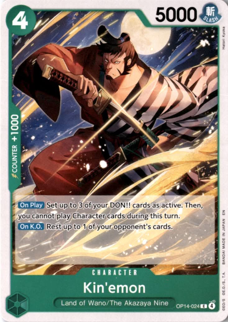 Kin'emon #OP14-024 - The Azure Sea's Seven - One Piece Card Game - Common - Near Mint