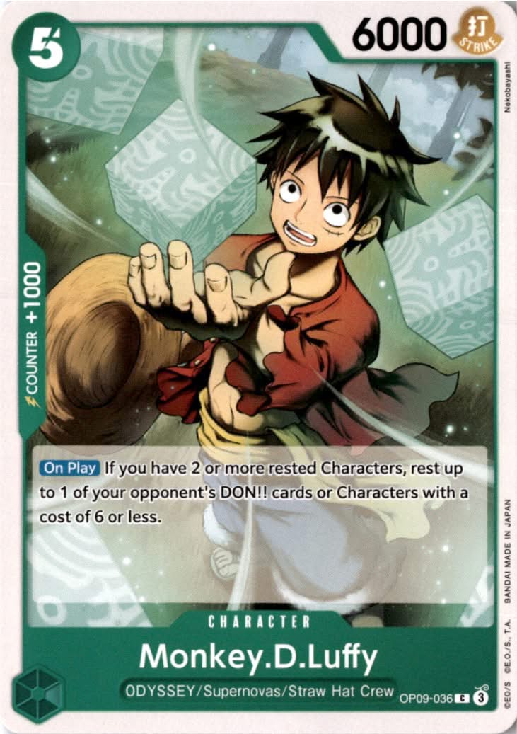 Monkey.D.Luffy #OP09-036 - Emperors in the New World - One Piece Card Game - Common - Near Mint